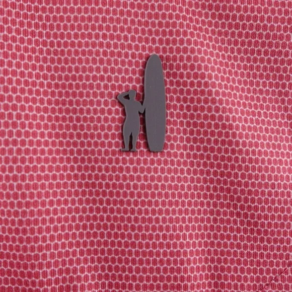 Johnnie O Mens Red Textured Quarter Zip Golf Pullover Sweatshirt‎ Size M - Picture 4 of 7